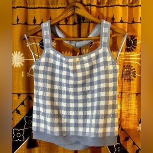 Abercrombie Gingham Sweater Tank